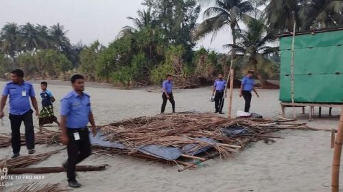 সেন্টমার্টিনে ৯ রিসোর্টের কাজ বন্ধ, ১০ অবৈধ স্থাপনা উচ্ছেদ
