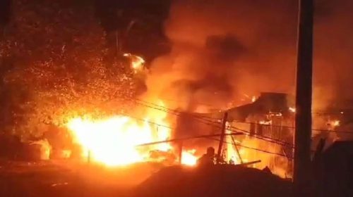 ভেলানগর বাজারে ভয়াবহ অগ্নিকাণ্ড