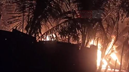 আগুনে পুড়ে ছাই ১২ বসতঘর