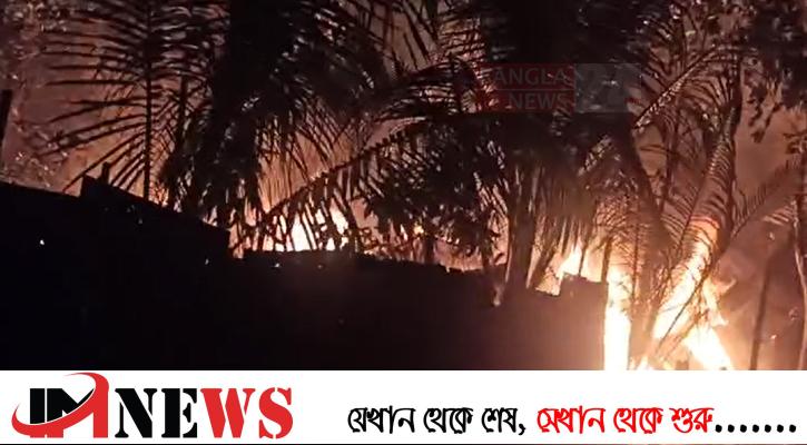 আগুনে পুড়ে ছাই ১২ বসতঘর