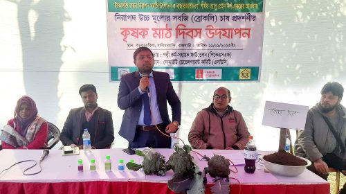 বালিয়াকান্দিতে নিরাপদ সবজি ব্রোকলি’র কৃষক মাঠ দিবস অনুষ্ঠিত