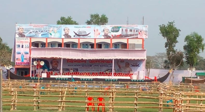 প্রধানমন্ত্রীকে বরণে প্রস্তুত লাখো জনতা