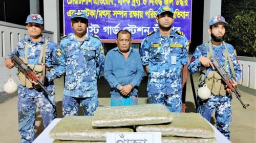 চাঁদপুরে ১০ কেজি গাঁজাসহ মাদক কারবারি আটক
