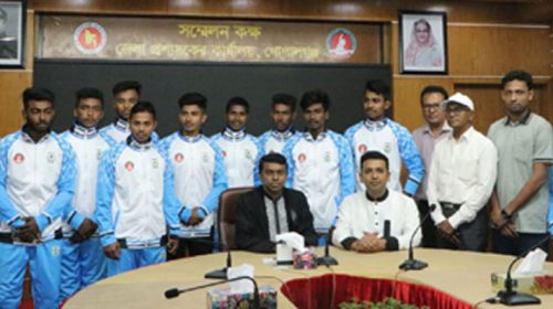 গোপালগঞ্জে কাবাডি খেলোয়াড়দের সংবর্ধনা