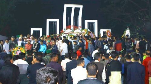 হবিগঞ্জে ভাষা শহীদদের প্রতি শ্রদ্ধা