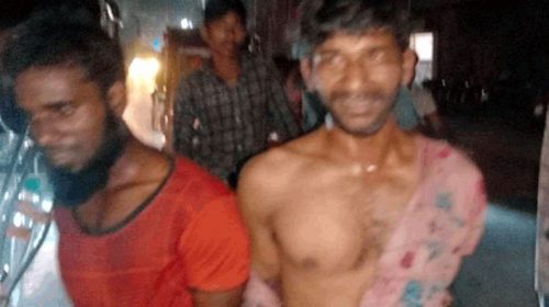 মোটর গ্যারেজে চুরি করতে গিয়ে ২ যুবক আটক