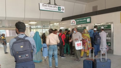 মেট্রোরেলের মিরপুর-১০ নম্বর স্টেশন চালু