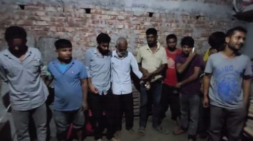 জুয়ার আসর থেকে ৯ যুবক গ্রেফতার