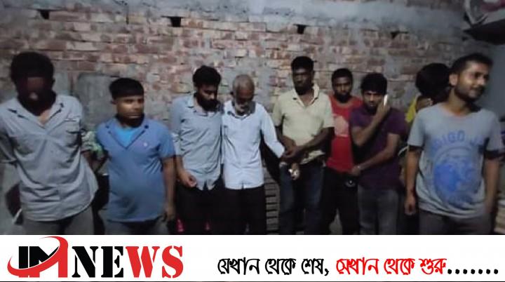 জুয়ার আসর থেকে ৯ যুবক গ্রেফতার